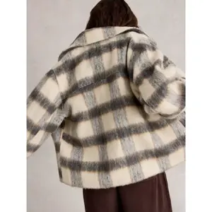 White Stuff Alexa Check Wool Blend Jacket